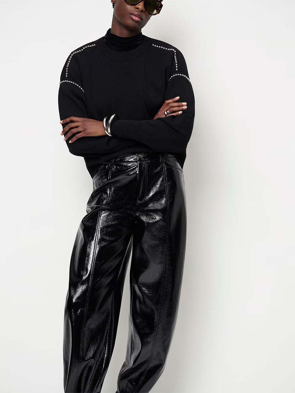 Dante Scene Patent Faux Leather Pants