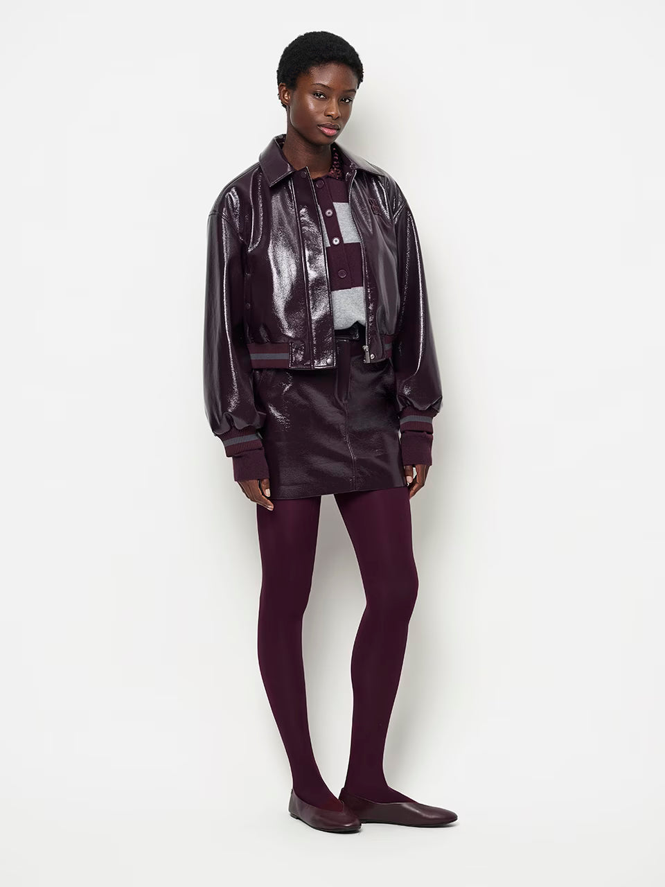 Dante Dalyn Faux Crackle Leather Bomber