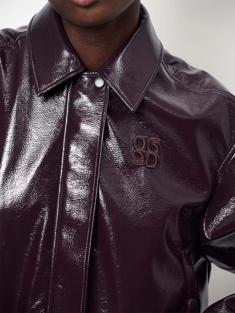 Dante Dalyn Faux Crackle Leather Bomber
