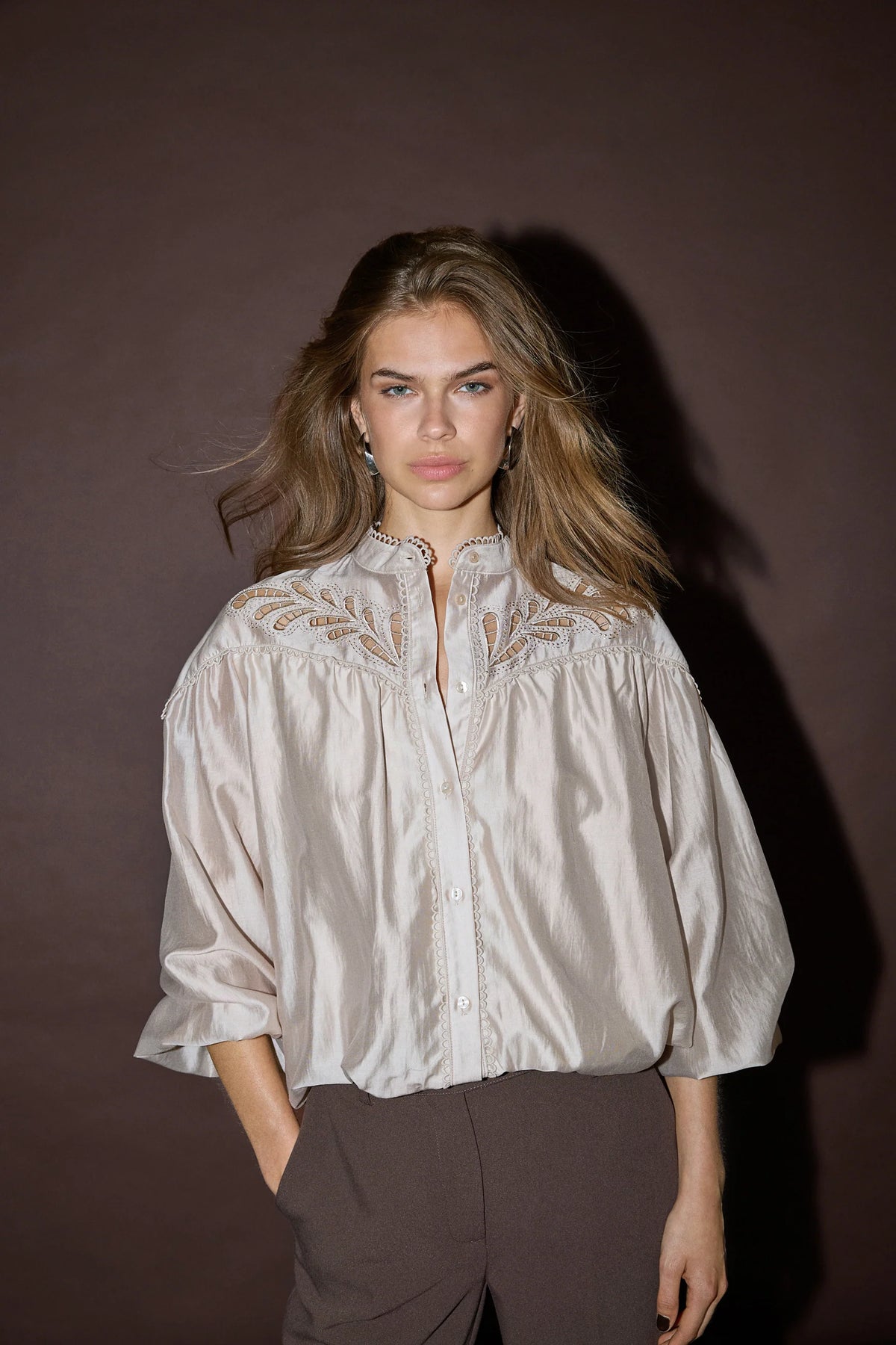 Co'couture MelinCC Balloon Emb Shirt