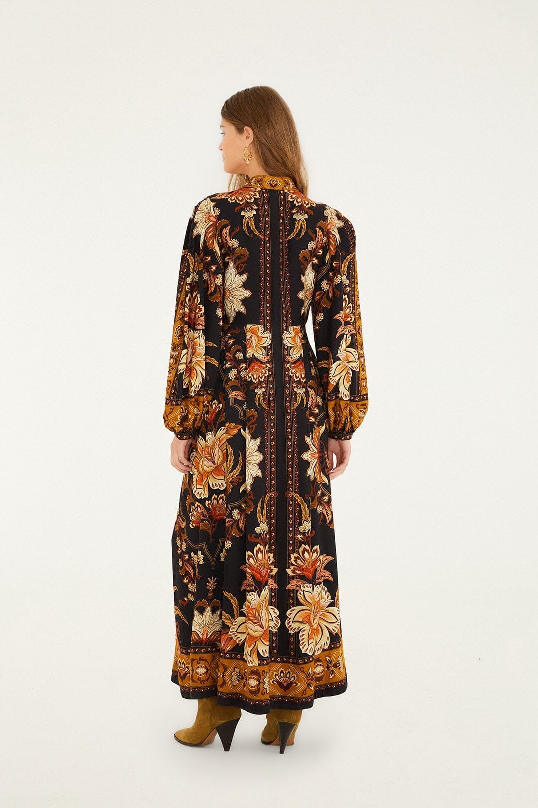 Dress Majestic Garden Black Maxi