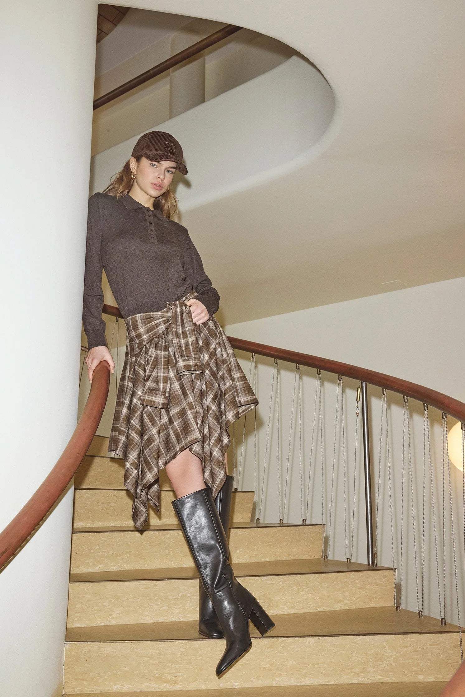 Co´couture Dagny Check Tie Skirt