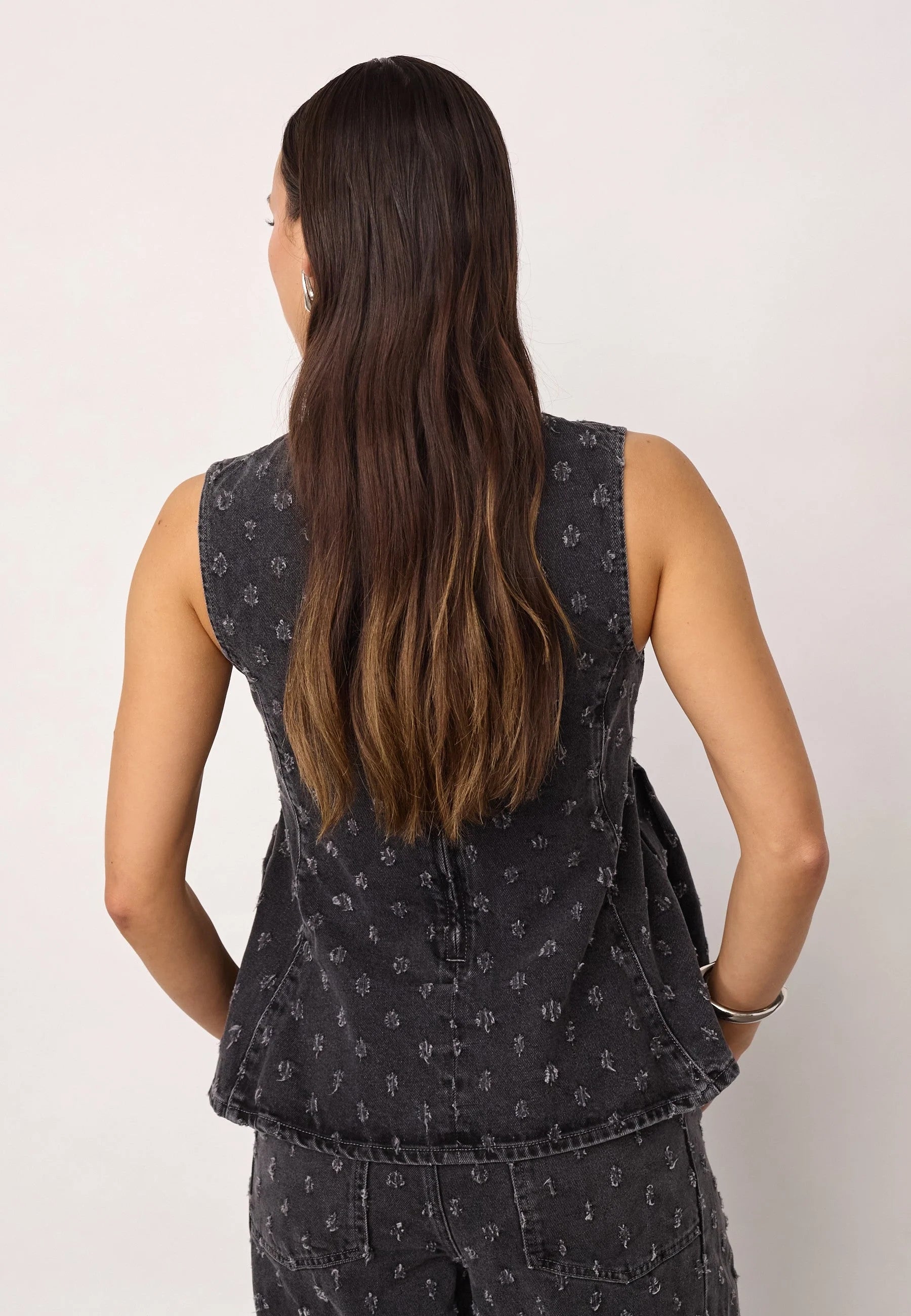 Co´couture Derri Dot Denim Top