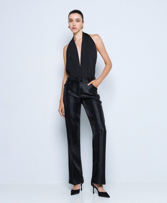 Pants Shimmery High waist Black