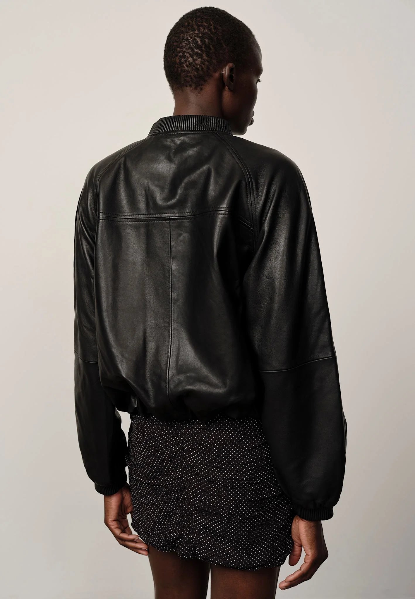 Herskind Yvette Leather Bomber Jacket