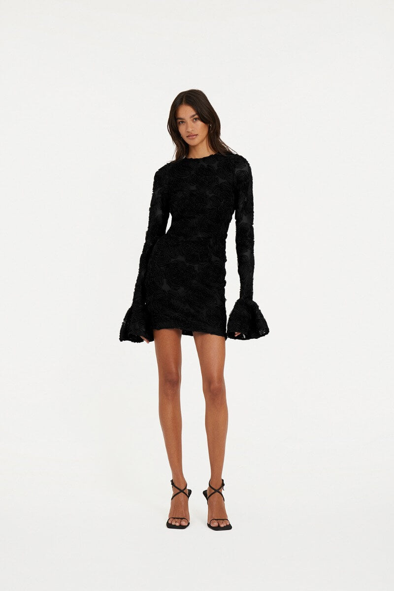 Flower Mini Dress Mesh