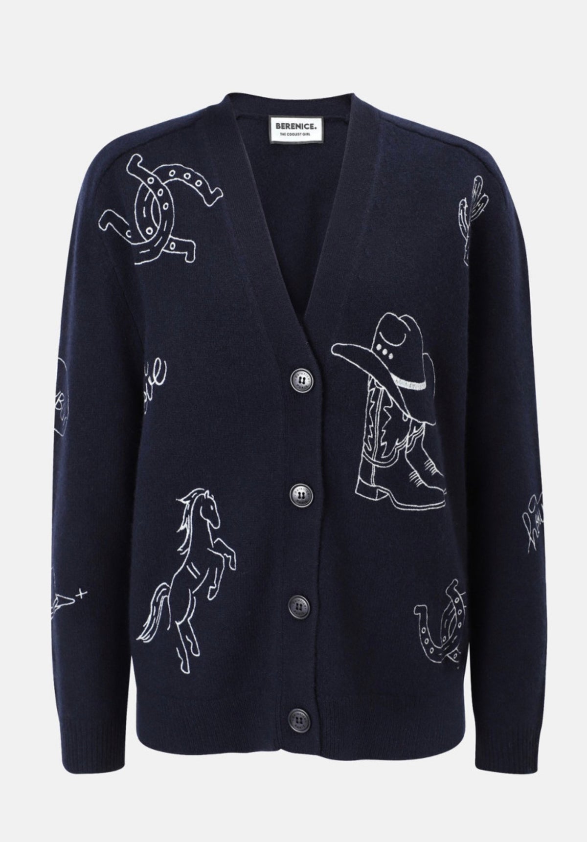 Berenice Cardigan Col Western