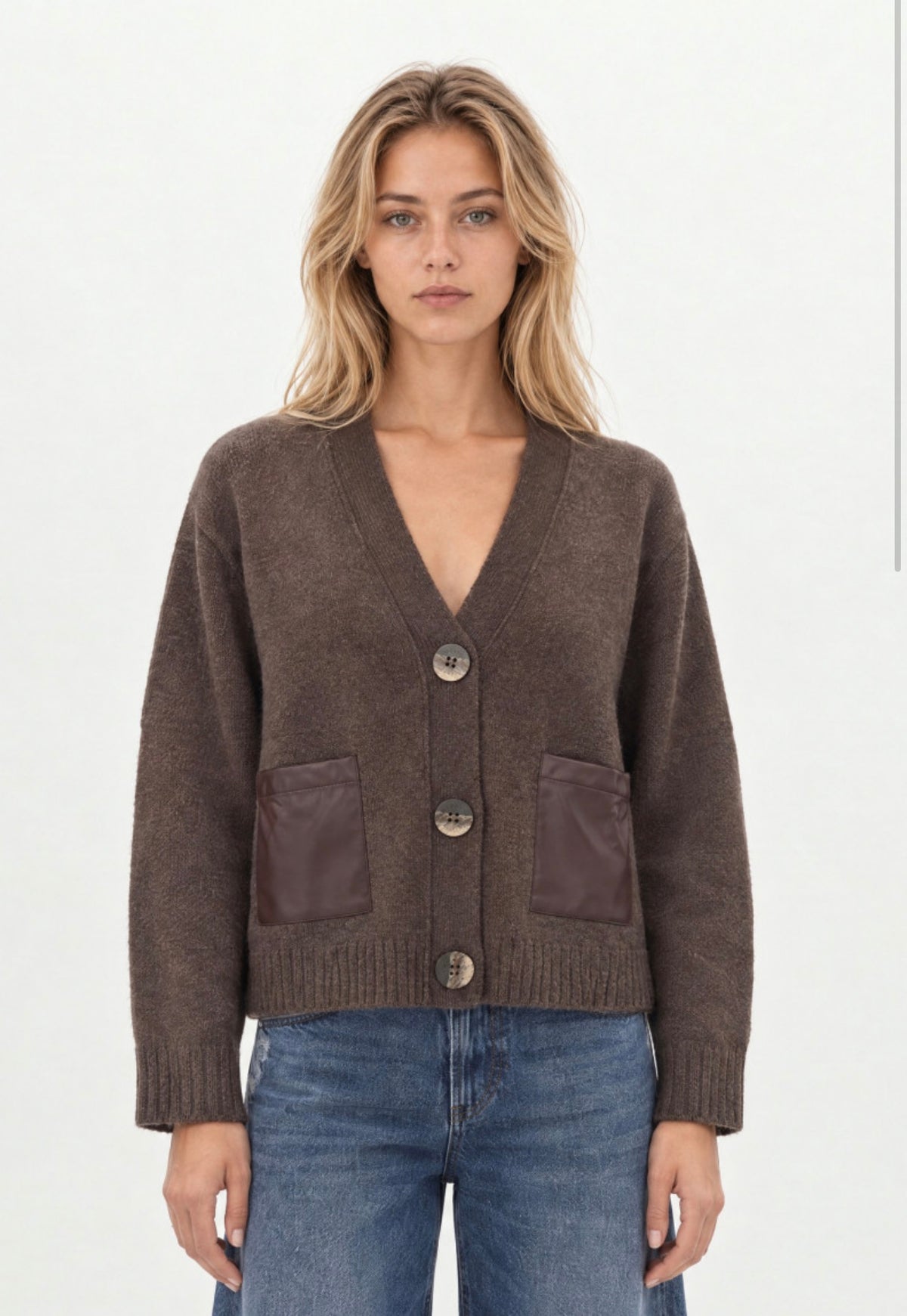 Berenice Cardigan Col V Poches