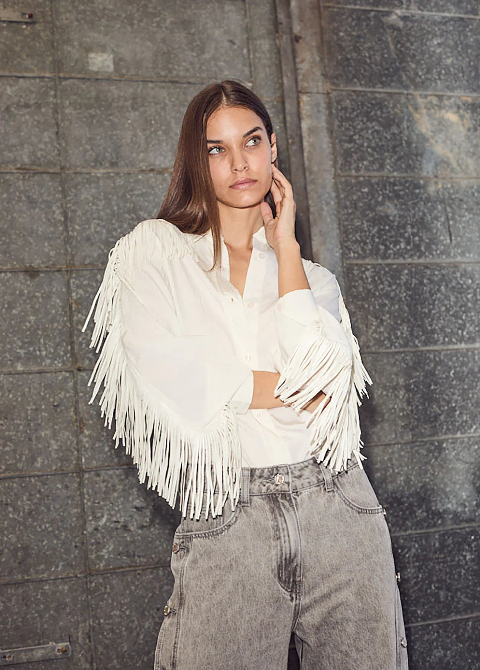 Fringe Shirt Off White
