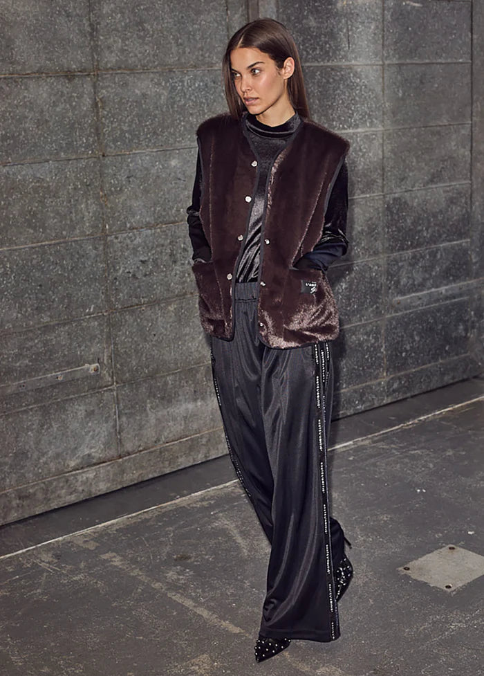 Vest Fur Tech Mocca