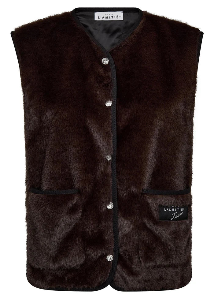 Vest Fur Tech Mocca