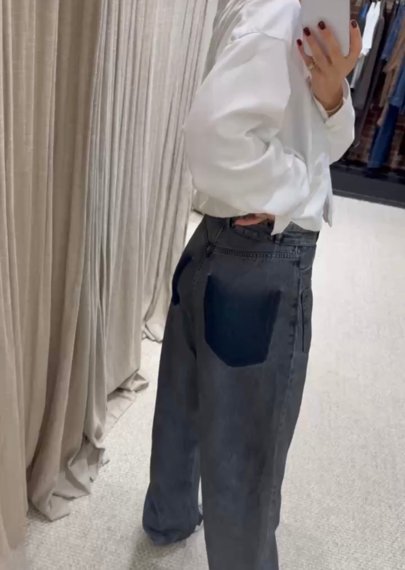 Haute L'amite Flip Waist Pocket Tall Jeans Black