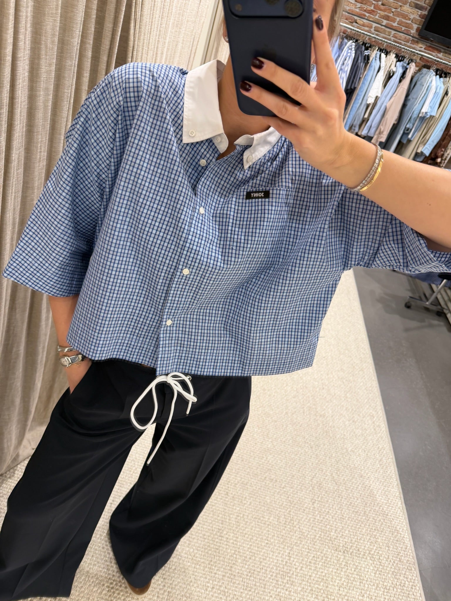 Johny Cropped Shirt Berry