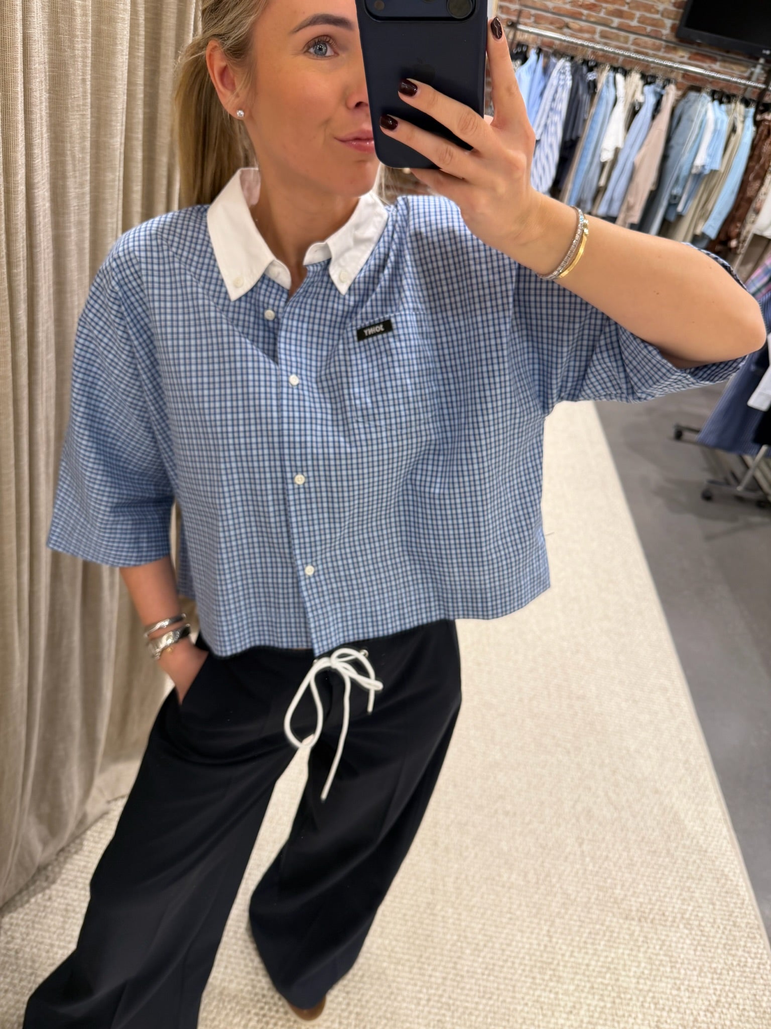 Johny Cropped Shirt Berry