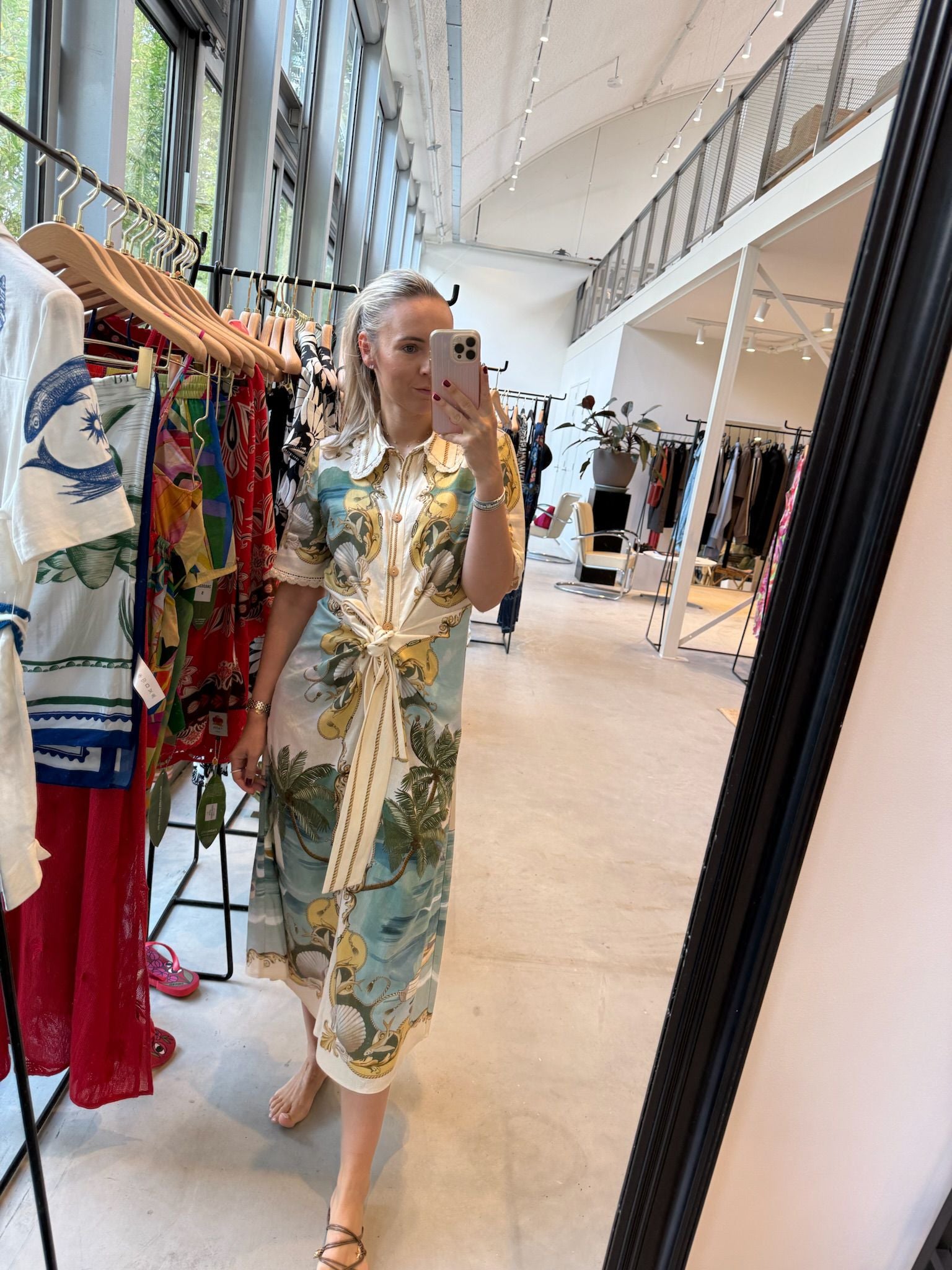 Farm Rio Royal Sea Midi Dress