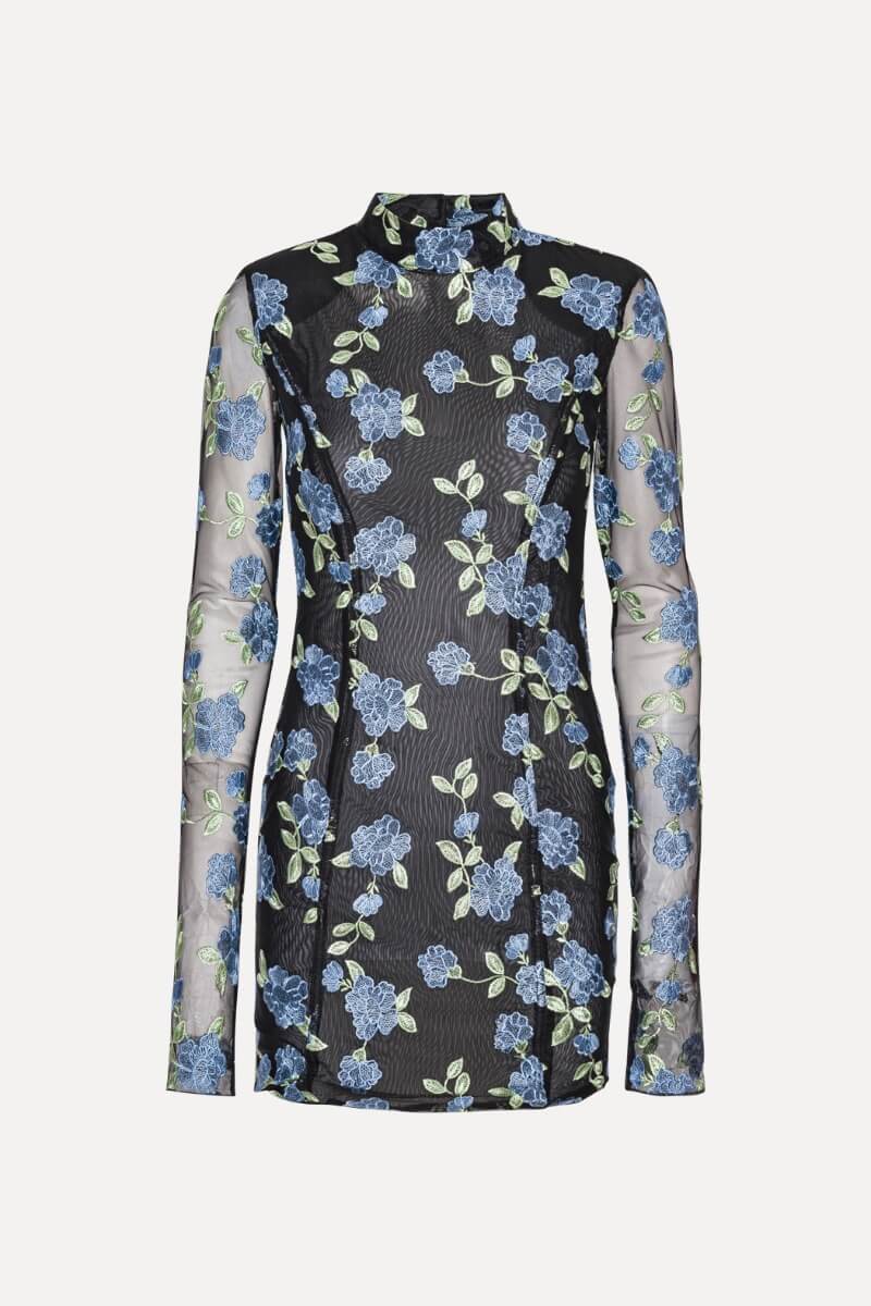 Mesh Mini Ls Dress