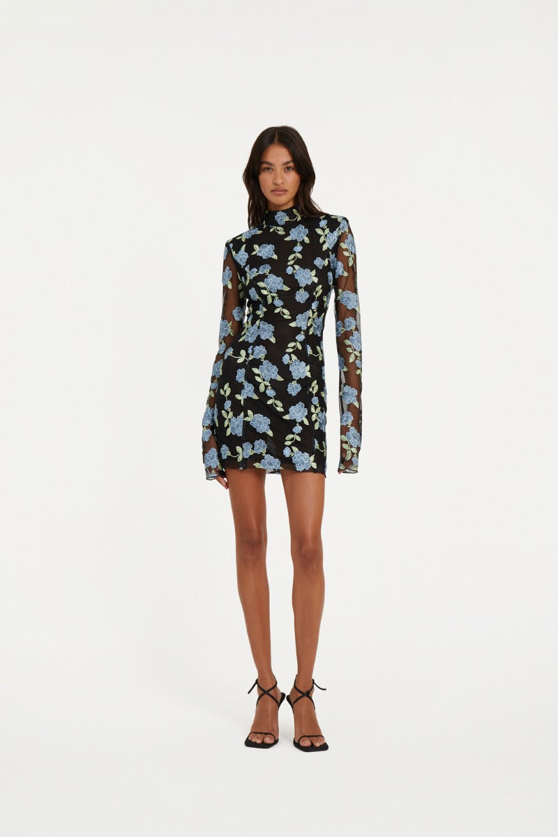 Mesh Mini Ls Dress