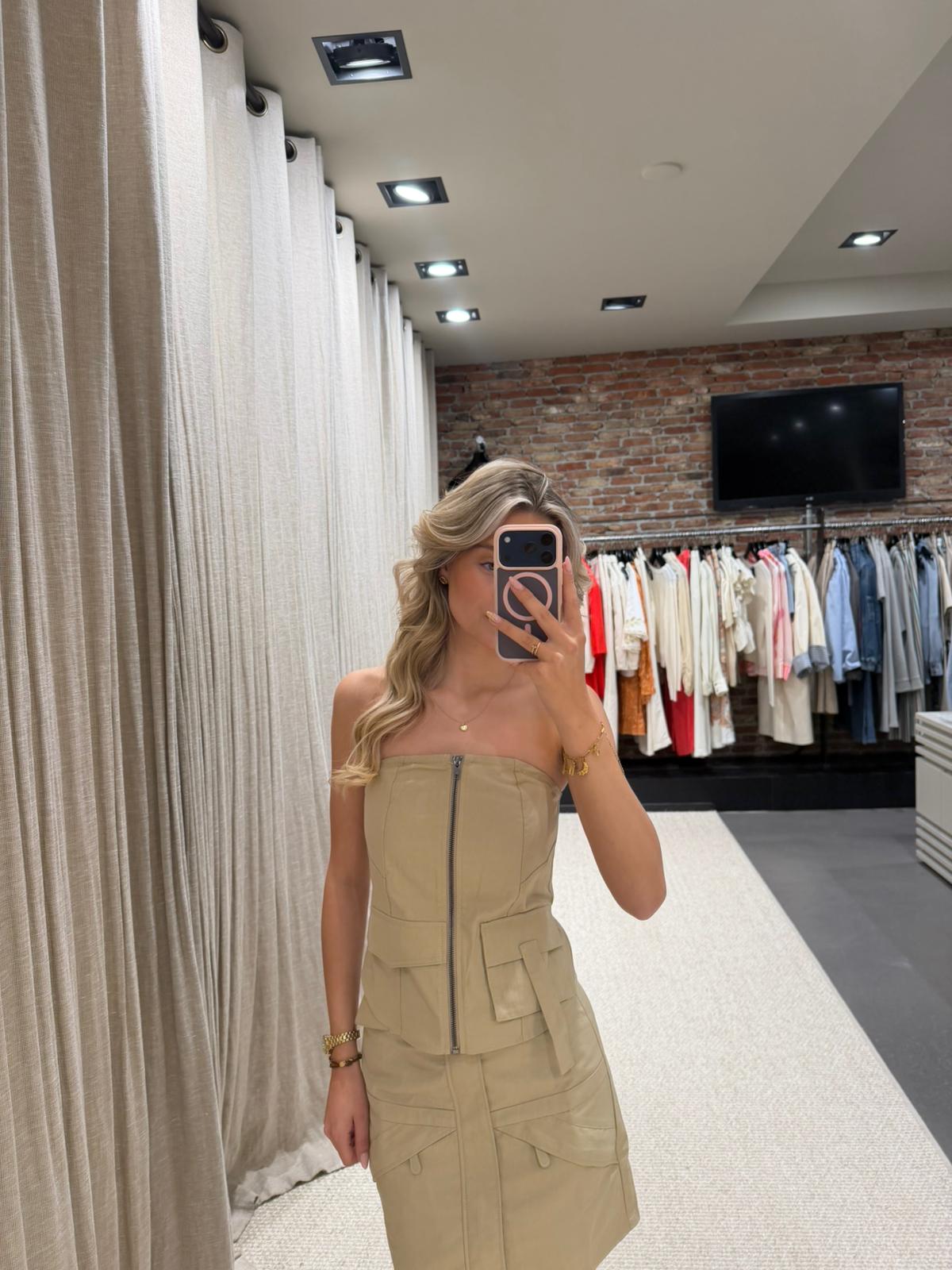 CC Kesha Zip Tube Top