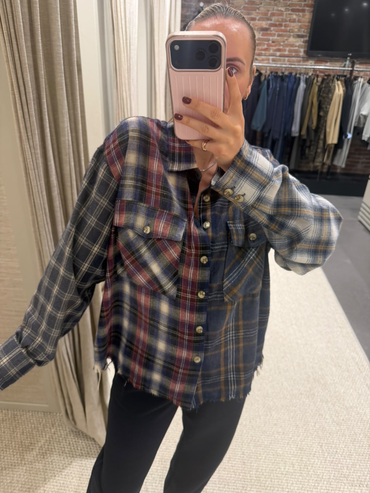 Tales Cuttoff Patchwork Check Shirt
