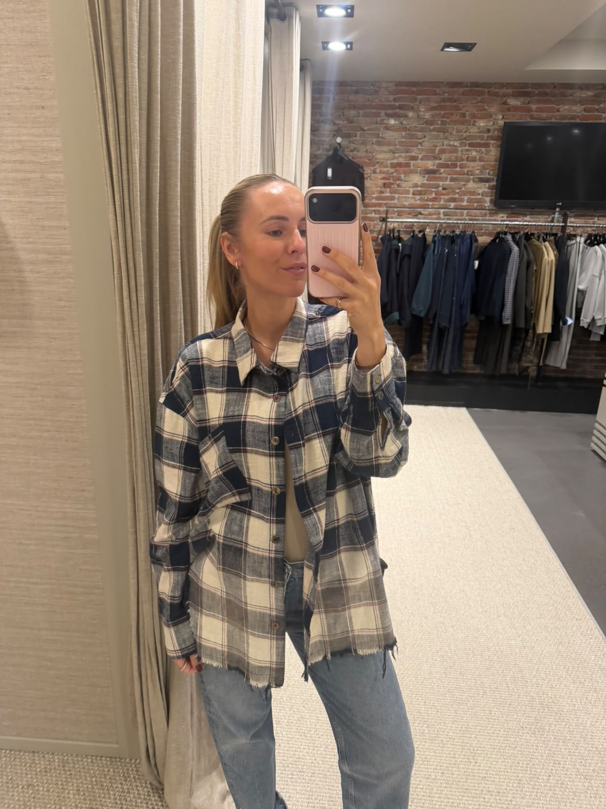 Tales Cutaway Bleached Flannel Shirt