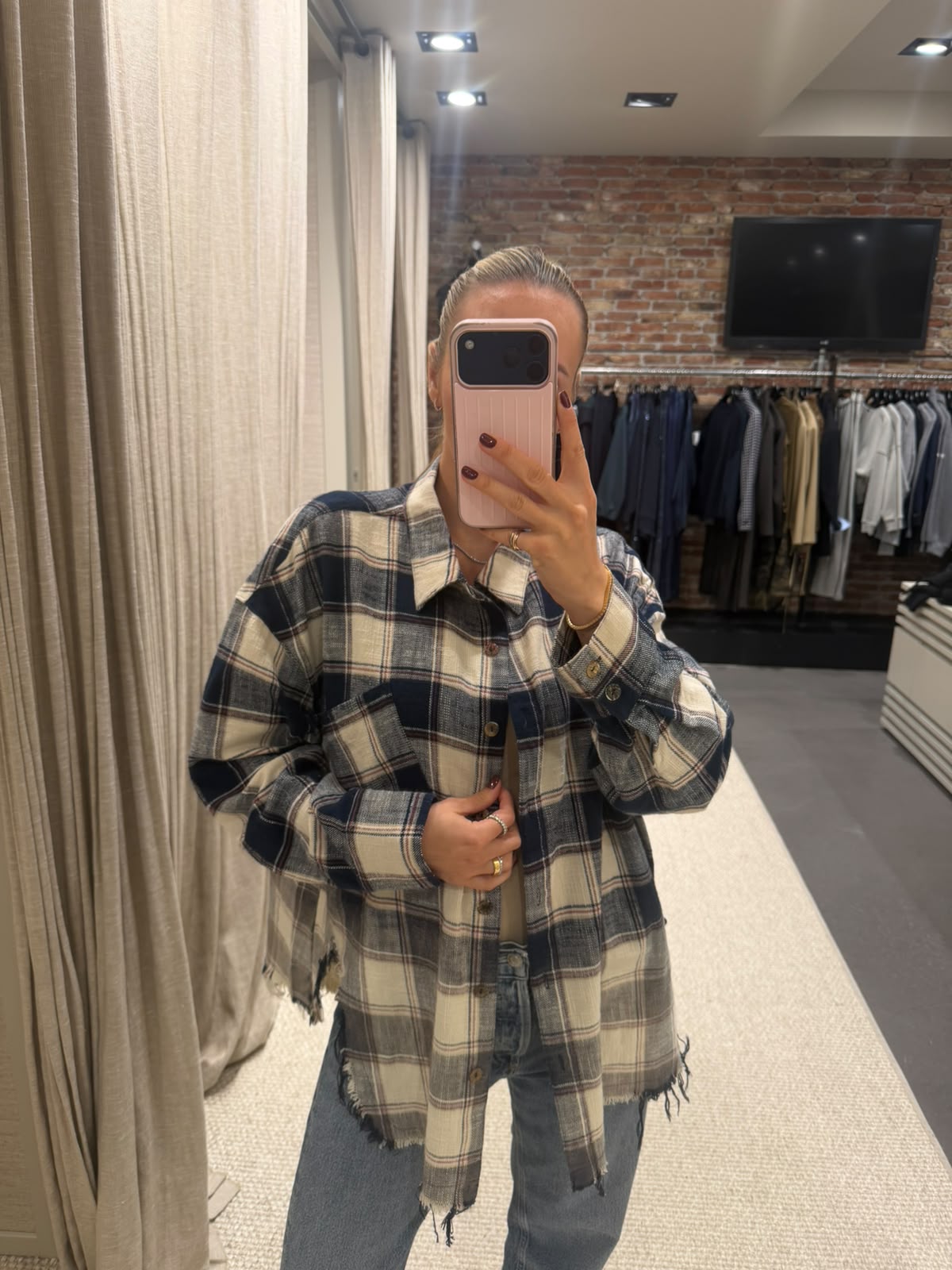 Tales Cutaway Bleached Flannel Shirt