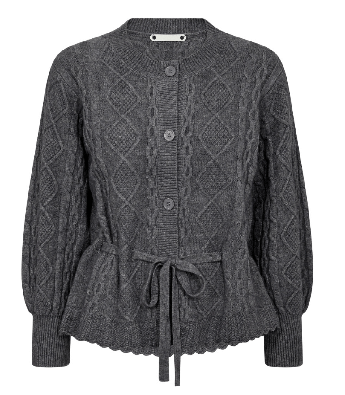 Row Cable Tie Cardigan