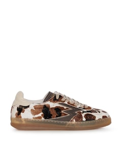 Sneaker Cow Print Horsy Brown Logo