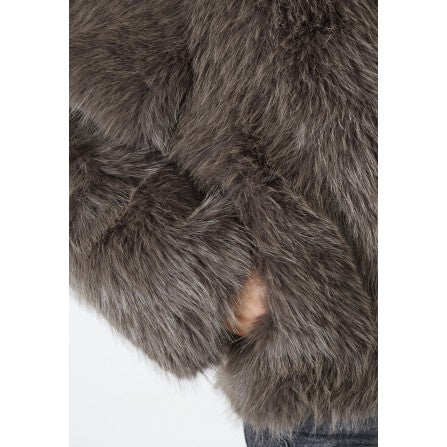 Co'couture Kita Furry Jacket Walnut