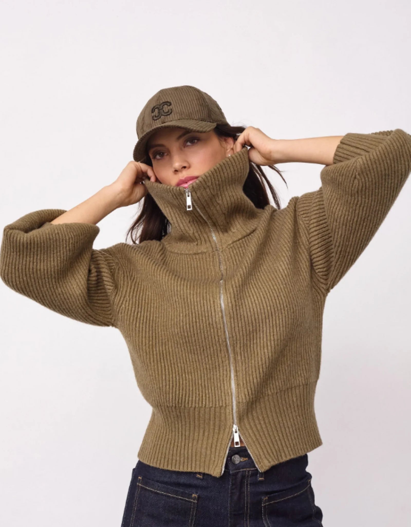 Co´couture Row Zip Knit Cardigan