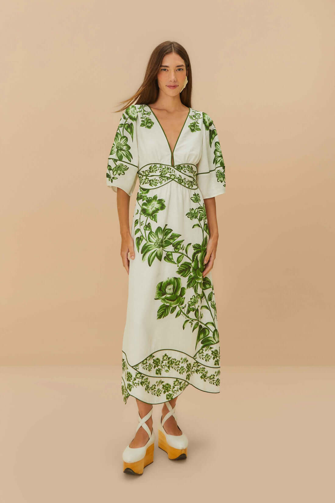 Midi Dress Fl. Cascade