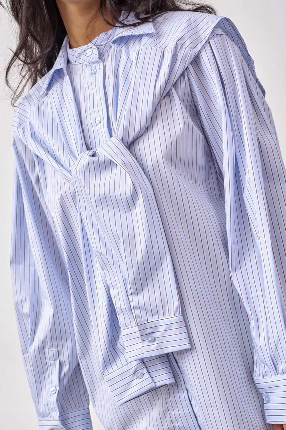 CC Fiora Stripe Double Collar Shirt