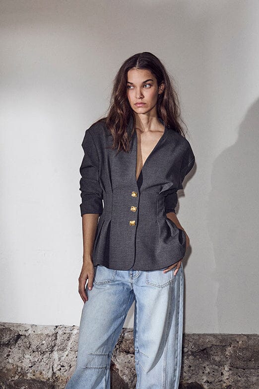HL Enna Waist Pleat Blazer