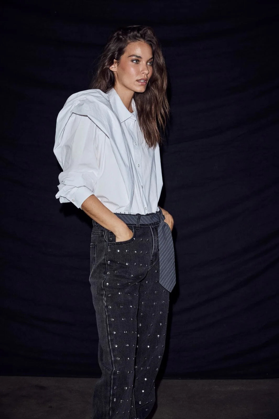 HL Flip Waist Rivet Tall Jeans
