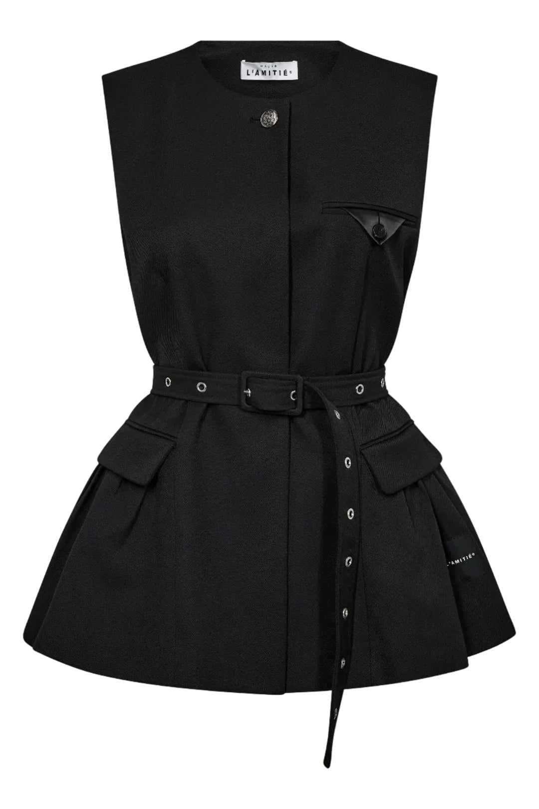HL Premiere Peplum Belt Vest