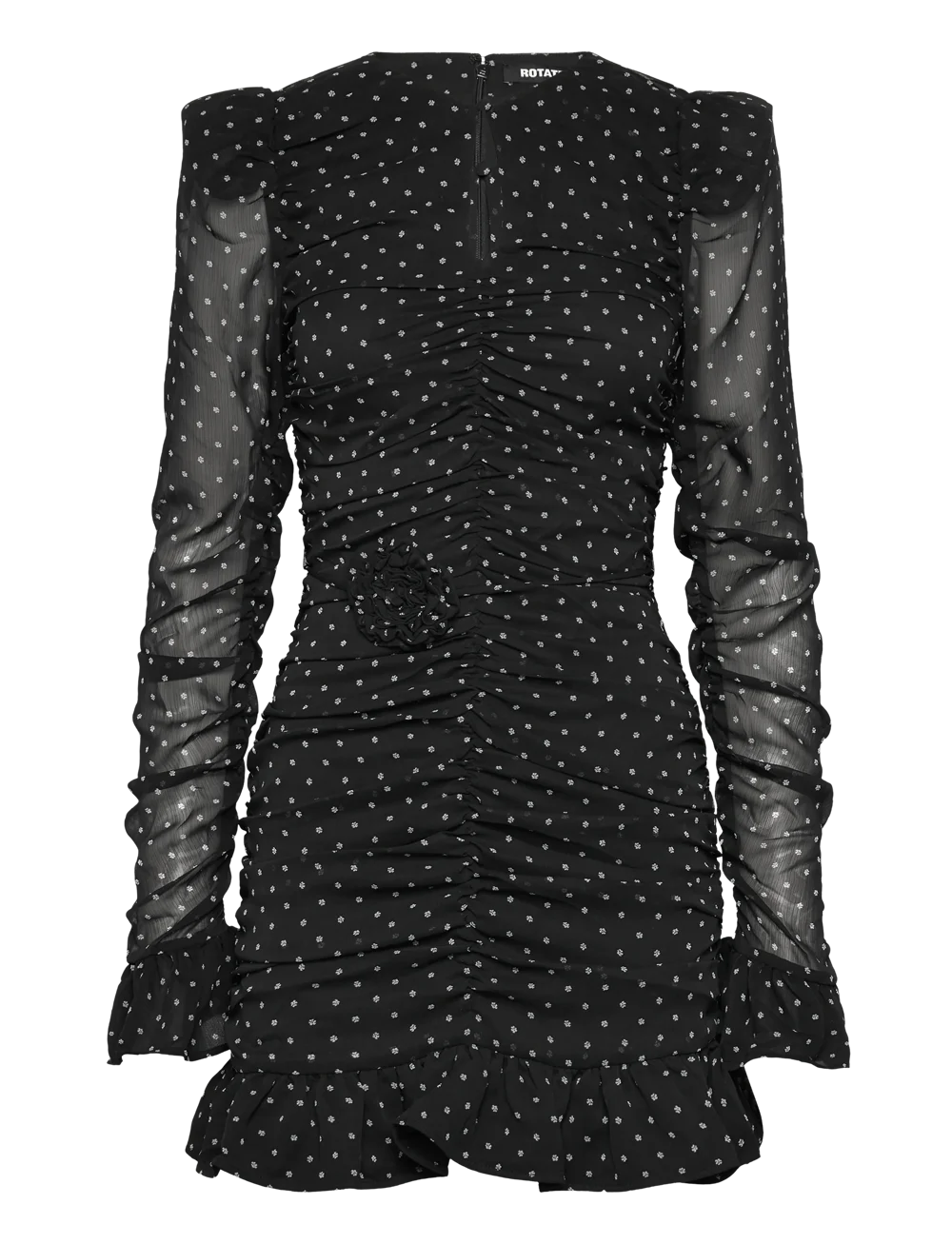 Rotate Printed Long Sleeve Dress