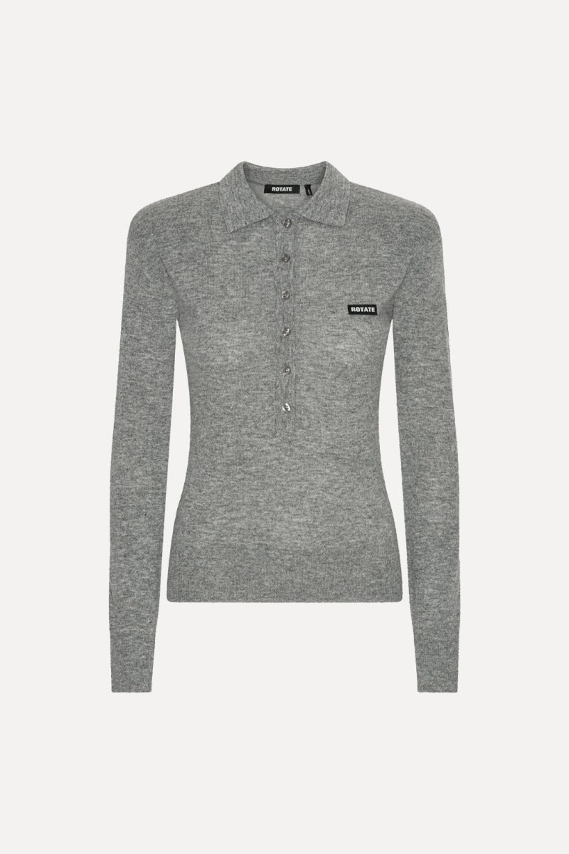 Rotate Wool Longsleeve Polo