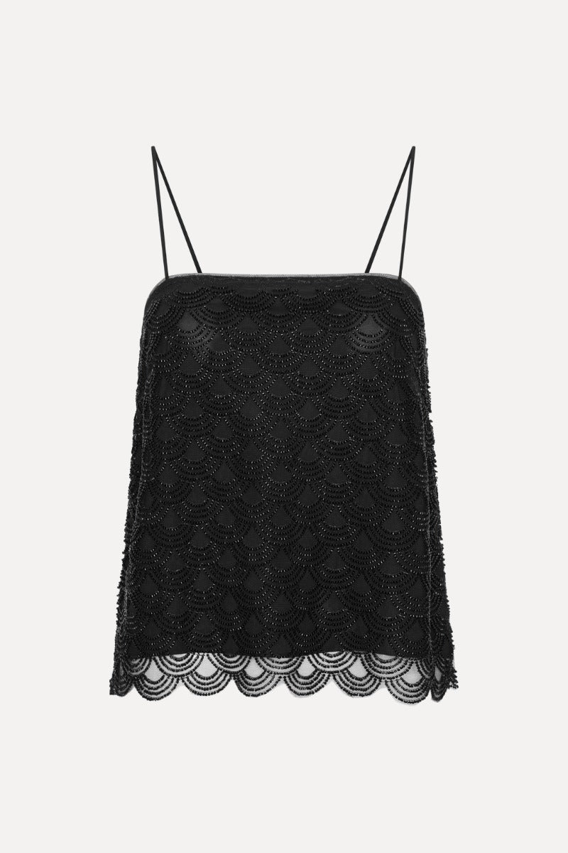 Rotate sequins slip top