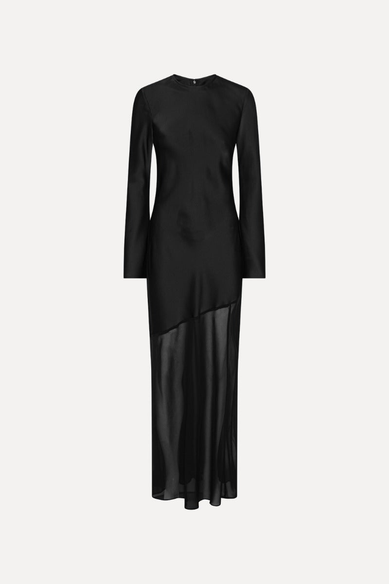 Rotate Maxi Ls Slit Dress