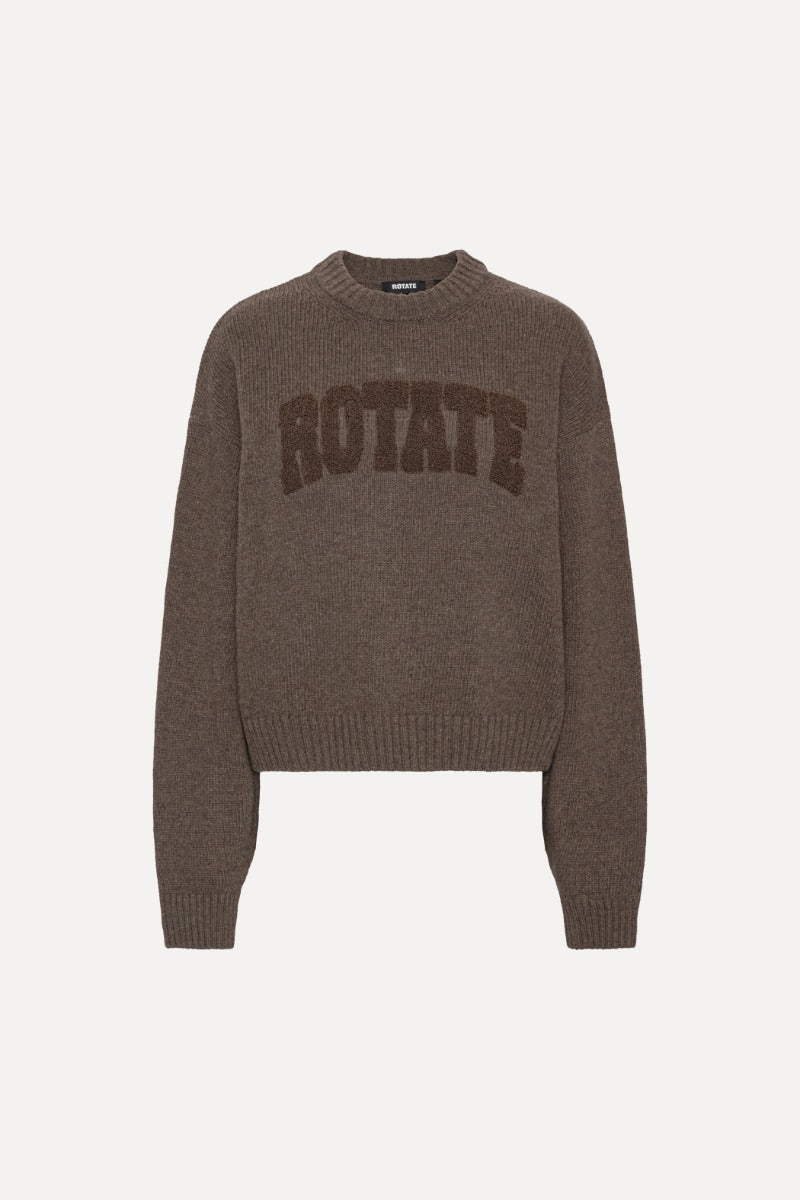 Rotate Crewneck Sweater brown