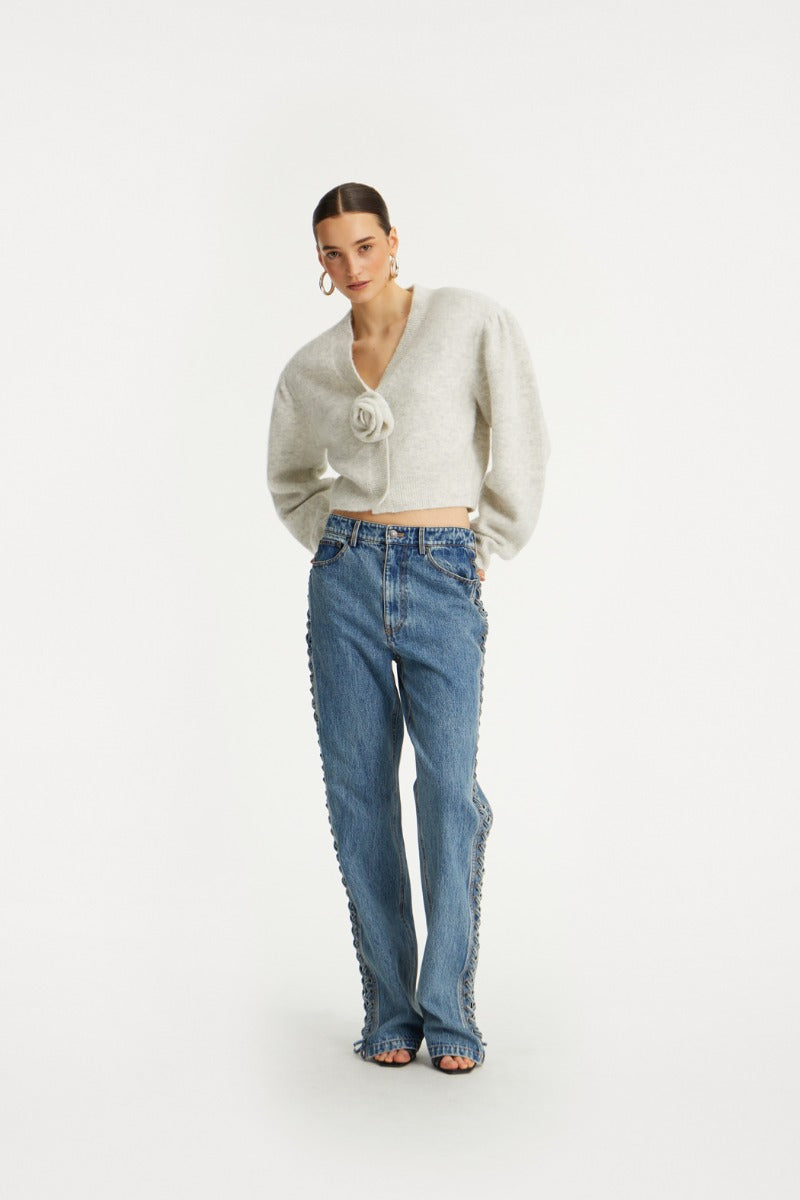 Jeans Laced Straight Jeans